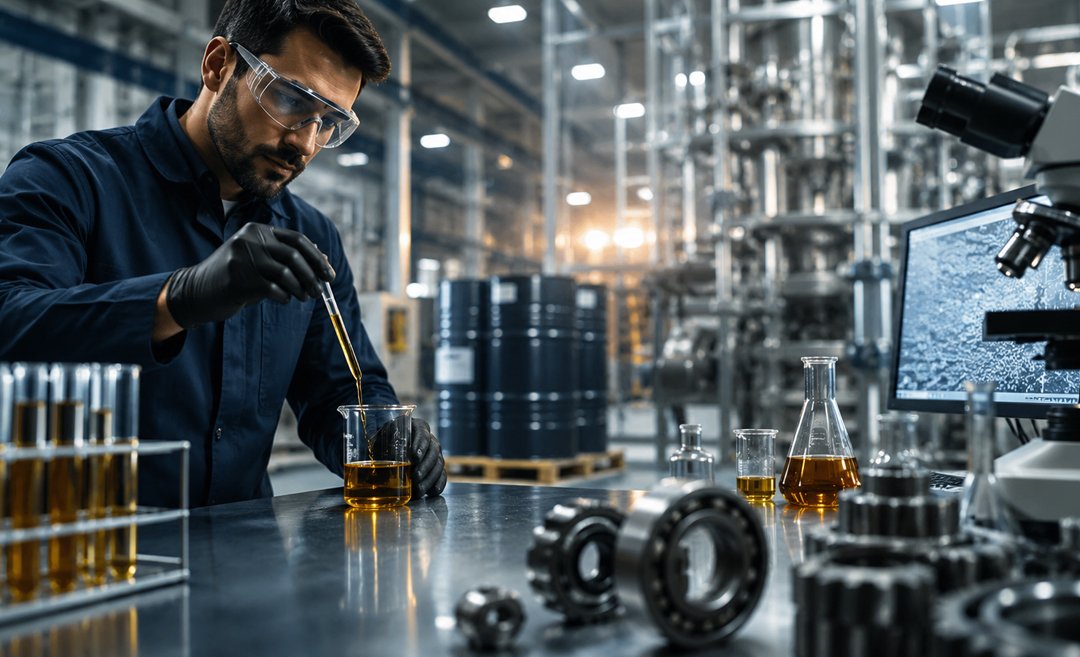 Quality control testing for industrial lubricants in the UAE