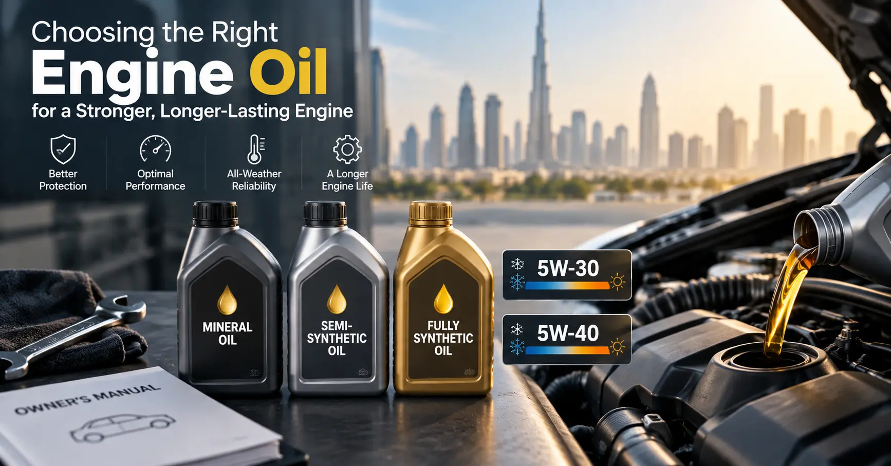 Types of engine oil