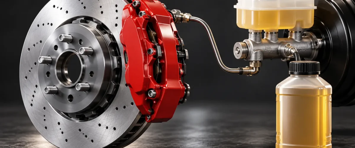 What does brake fluid do